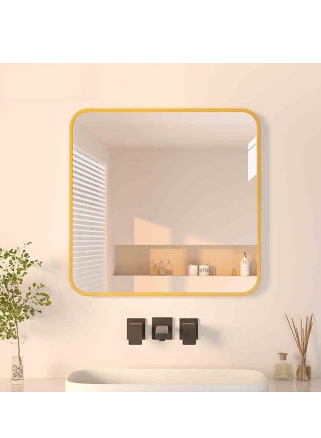 مرآة الحمام كامل طول مرآة الجدار شنقا نوع مرآة مستحضرات التجميل مرآة خلع الملابس الإطار مرآة الحمام غرفة المعيشة غرفة نوم ( 50 * 50 سم ) - Image 2