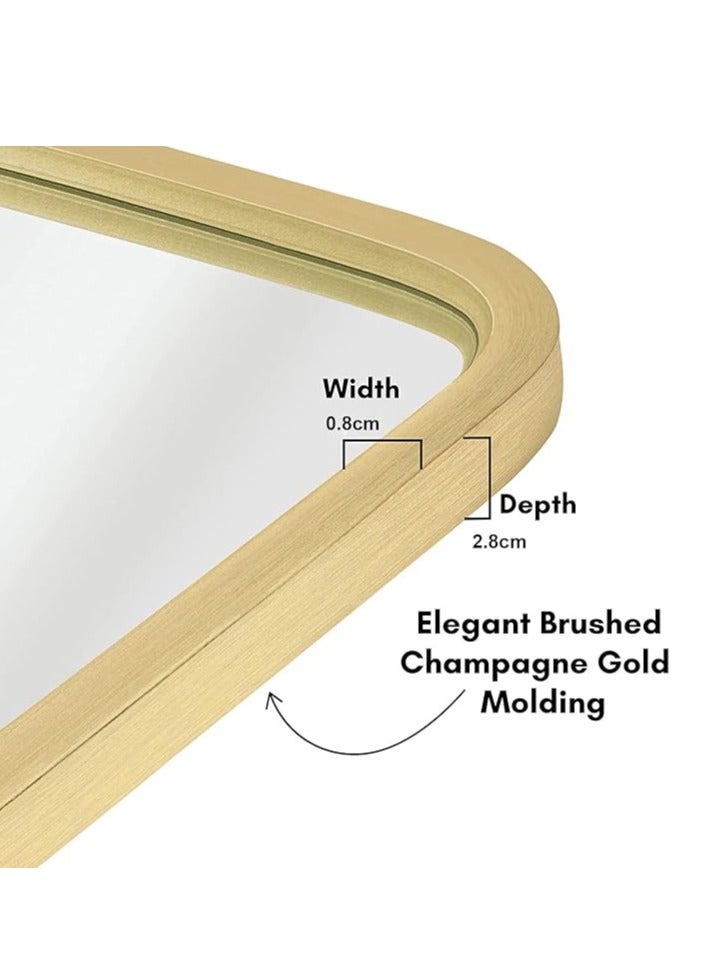 مرآة الحمام كامل طول مرآة الجدار شنقا نوع مرآة مستحضرات التجميل مرآة خلع الملابس الإطار مرآة الحمام غرفة المعيشة غرفة نوم ( 50 * 50 سم ) - Image 4