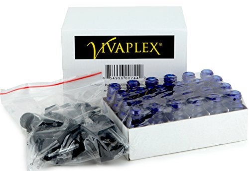 Vivaplex, 24, Cobalt Blue, 10 ml (1/3 oz) Glass Bottles, with Glass Eye Droppers - Image 3