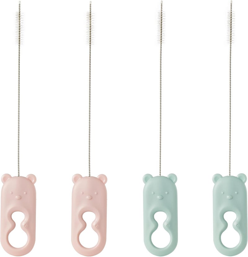 Chemimoso Straw Brushes Set of 4  Cleaner for Metal Glass Smoothie Straws  Stanley Bottles - Image 1