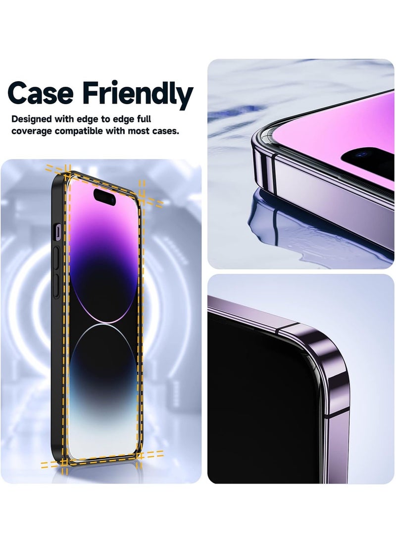 2 Pack Screen Protector for iPhone 16 Plus, Glass Screen Protector with Camera Lens Protector, Auto Alignment Tool Kit for Easy Installation, Bubble Free, Full Coverage Case Friendly