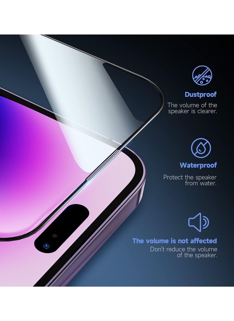 2 Pack Screen Protector for iPhone 16 Plus, Glass Screen Protector with Camera Lens Protector, Auto Alignment Tool Kit for Easy Installation, Bubble Free, Full Coverage Case Friendly