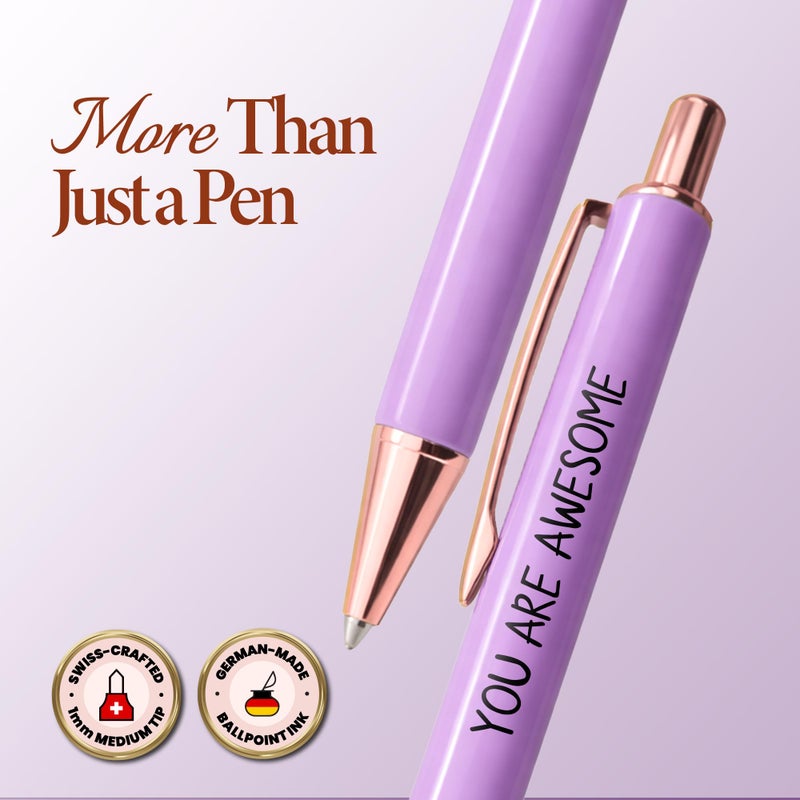 MESMOS 3Pcs Fancy Pen Sets for Women Gift, Administrative Professional Day Gifts, German-Ink, 1mm Tip, Cute Pens for Journaling No Bleed, Employee, Teacher Appreciation Gift, Thank You Gifts for Women - Image 5