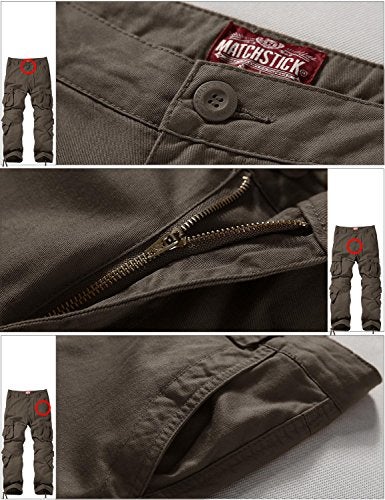 Match Men's Cargo Pants(34,3358 Grayish Green) - Image 5