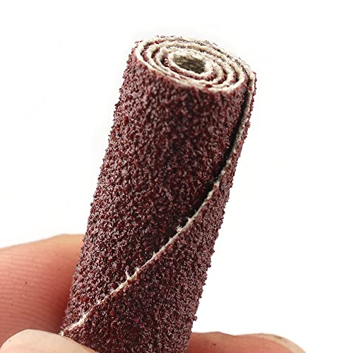 SI FANG 25Pcs Mini Sanding Engine Porting and Polishing Assortment Kit, 1-1/2 & 2inch Sanding Cartridge Rolls/Cone Spiral Rolls Full Taper Assorted Set (80/100/120/240 Grits) with 1/4'' Mandrels - Image 3