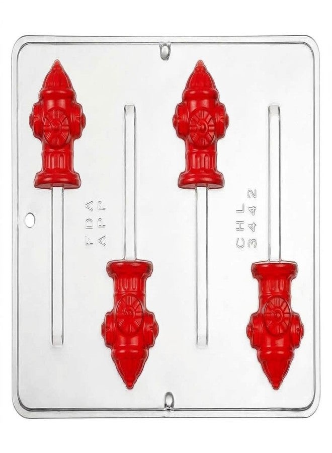 Lollipops Fire Hydrant Lollipop Chocolate Candy Mold 3442-4 Cavities - Image 2