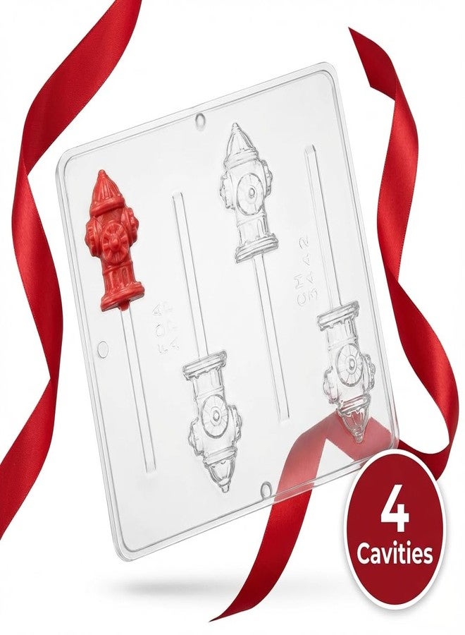 Lollipops Fire Hydrant Lollipop Chocolate Candy Mold 3442-4 Cavities - Image 3