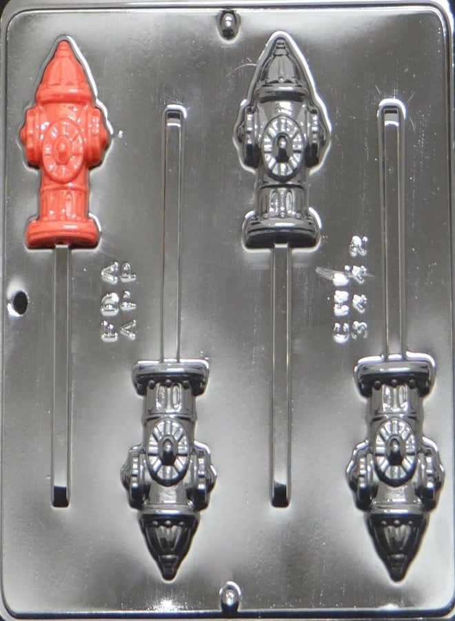 Lollipops Fire Hydrant Lollipop Chocolate Candy Mold 3442-4 Cavities - Image 4