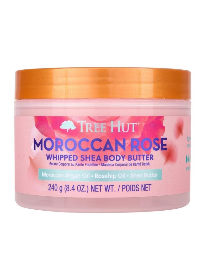 تري هت زبدة الجسم المخفوقة بزبدة الشيا من تري هت، برائحة الورد المغربي، 8.4 أونصة، مرطب خفيف الوزن، يدوم طويلاً، مع زبدة الشيا الطبيعية للعناية الأساسية المغذية بالجسم - Image 1