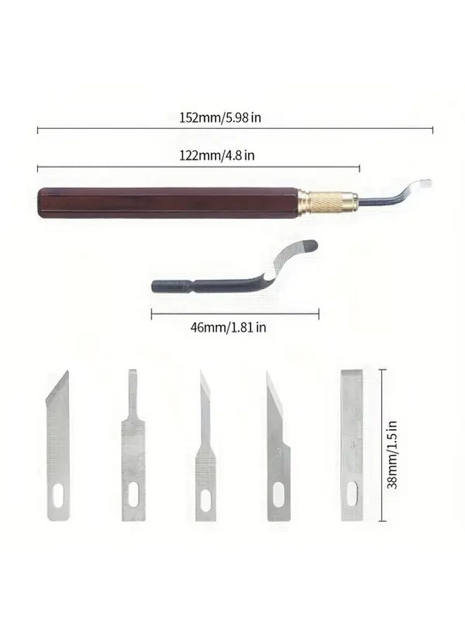 Multi Blade Wood Carving Pen with SK5 Tips Deburring Cutter for DIY Craft Precision Cutting Tool - Image 2