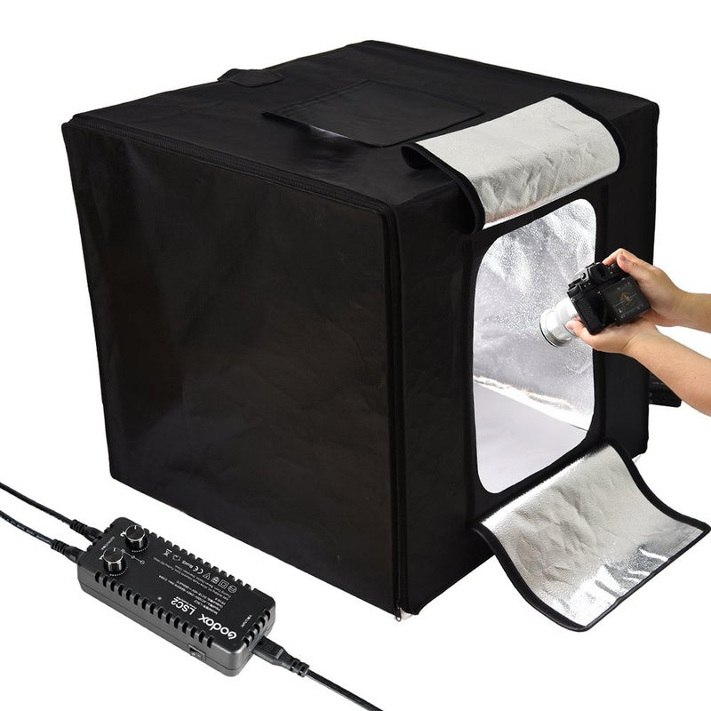 Godox LSD60 Mini Photography Studio Lighting Tent, 5800K Double LED Light Boards Studio Box for Photography Shooting (24 x 24 x24 inch) - Image 1