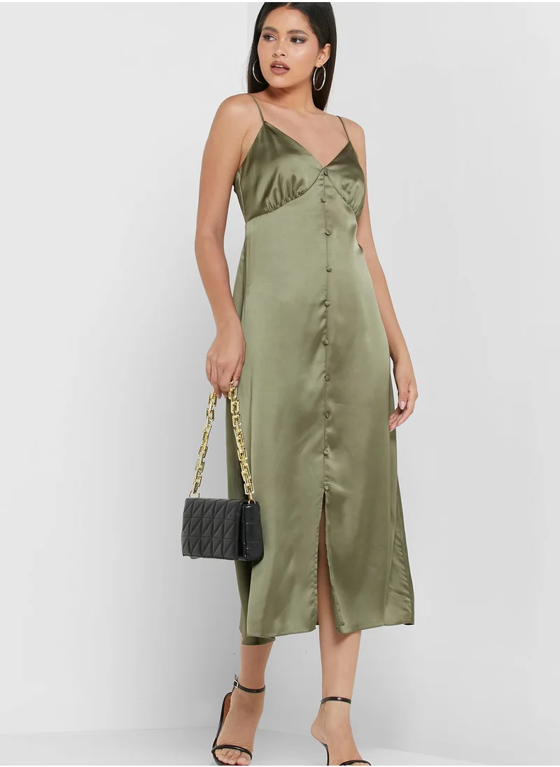 RIVER ISLAND Button Down Cami Dress