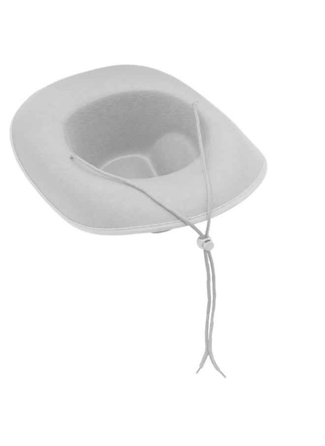 4E's Novelty 4E's Novelty Cowboy Hat for Women & Men, Felt Cowgirl Hat for Adults, Western Party Dress Up Accessories (White)  - Image 3