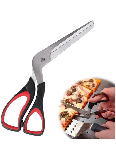Pizza Scissors, Pizza Scissors, Dishwasher Safe, Pizza Scissors for Left-Handed Users, Pizza Cutter Scissors, Stainless Steel, Pizza Scissors for Easy Use and Cleaning, Multifunctional Kitchen