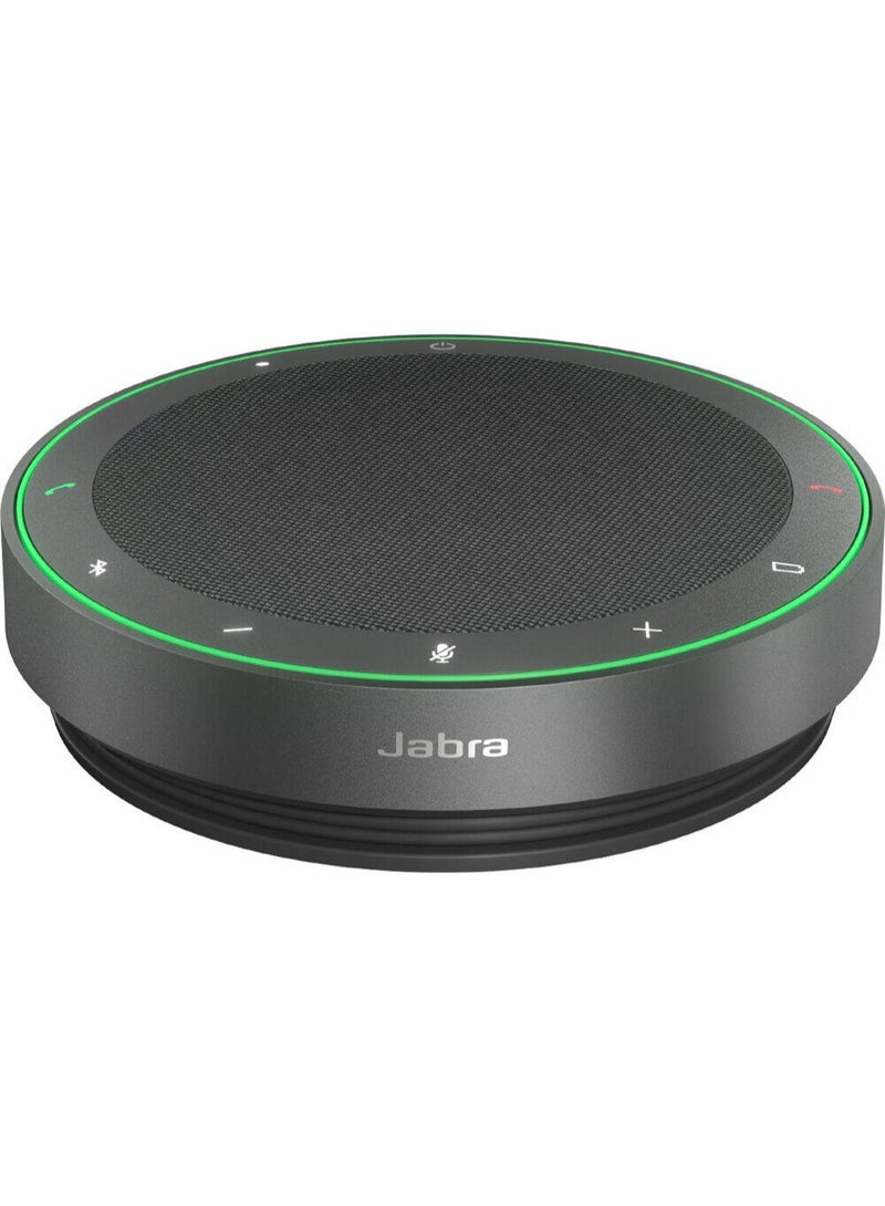 Jabra 2200 mAh Speak2 75 Speakerphone with Link 380c USB-C Adapter, 65mm Speaker, 4 MEMS Mics, 360° Pickup, Noise & Echo Cancellation, Bluetooth 5.2, 32-Hour Battery, 30m Range, USB-C, IP64, Teams Certified, Black | 2775-429 - Image 1
