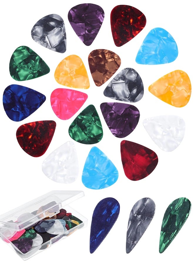 60 PCS Guitar Picks With Organizer Box, Multiple Colorful Guitar Pick 3 Different Thickness For Bass, Electric, Acoustic, Metal Guitar, Ukulele - Image 1