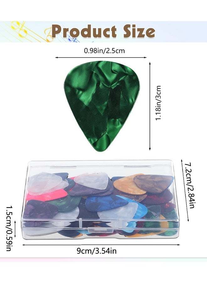 60 PCS Guitar Picks With Organizer Box, Multiple Colorful Guitar Pick 3 Different Thickness For Bass, Electric, Acoustic, Metal Guitar, Ukulele - Image 2