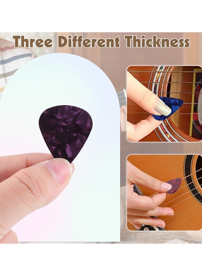 60 PCS Guitar Picks With Organizer Box, Multiple Colorful Guitar Pick 3 Different Thickness For Bass, Electric, Acoustic, Metal Guitar, Ukulele - Image 4