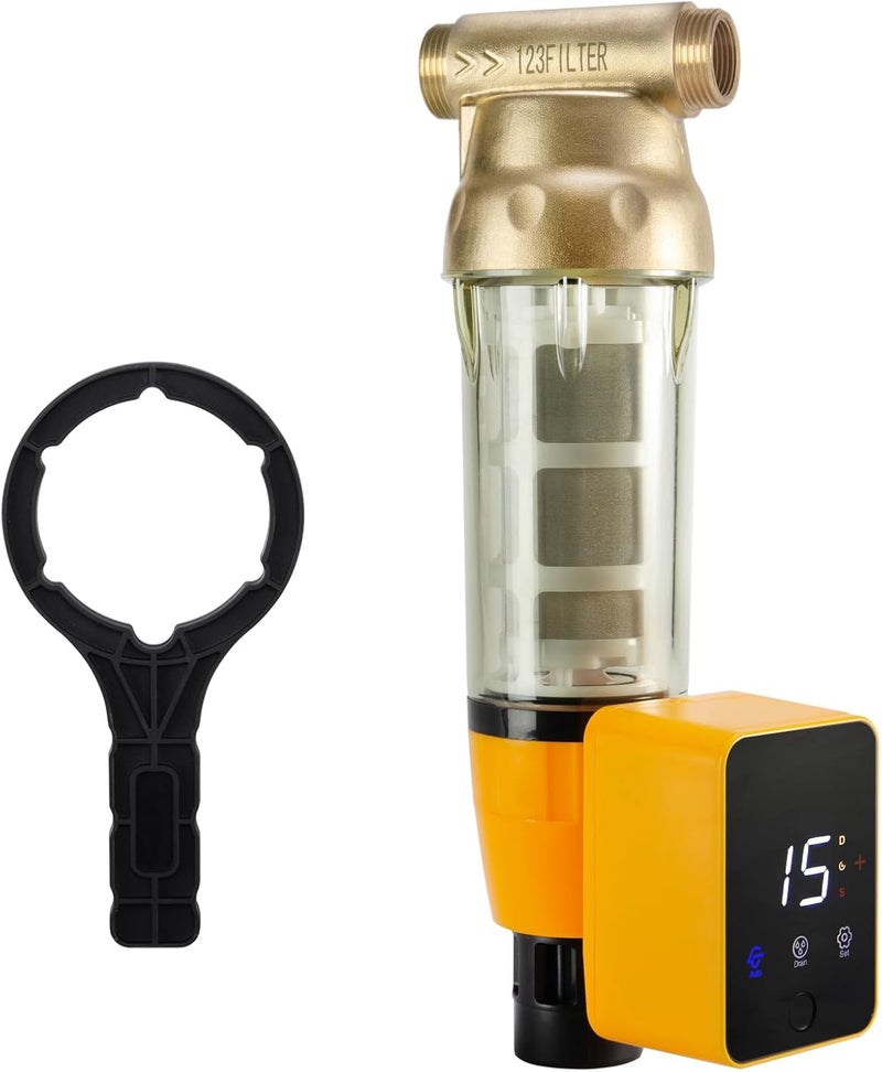 iSpring iSpring Whole House Water Filter System Reduces Sediment Iron Hydrogen Sulfide  WSP50ARB Spin Down Sediment Water Filter  - Image 5