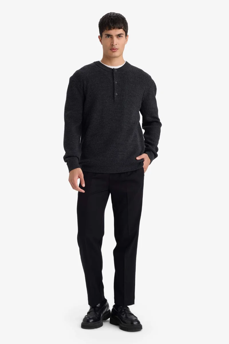 DeFacto Regular Straight Leg Stretchy Trousers