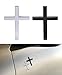 SCUARI 2PCS 3D Cross StickersCar Accessories Decals for VehiclesSelf Adhesive Cross Metal Car Emblem2518 Cross Jesus Automotive DecalSuitable for Trunk Tailgate Side Decoration BlackSilver - Image 2