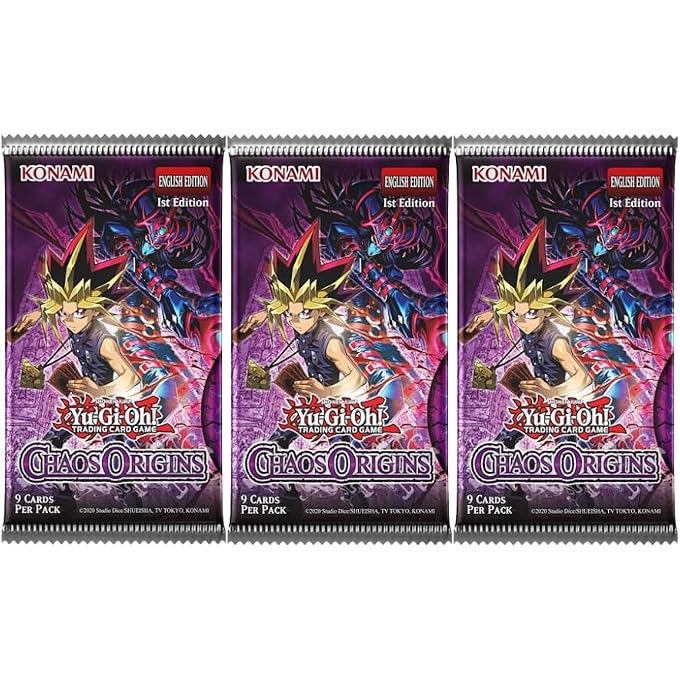 يو-غي-أوه! مجموعة هدايا Chaos Origin 3 Booster Pack مع أغطية بطاقات تحمل علامة Ultima التجارية | لعبة بطاقات تداول قابلة للتحصيل | مثالية للاعبين وهواة الجمع - Image 2