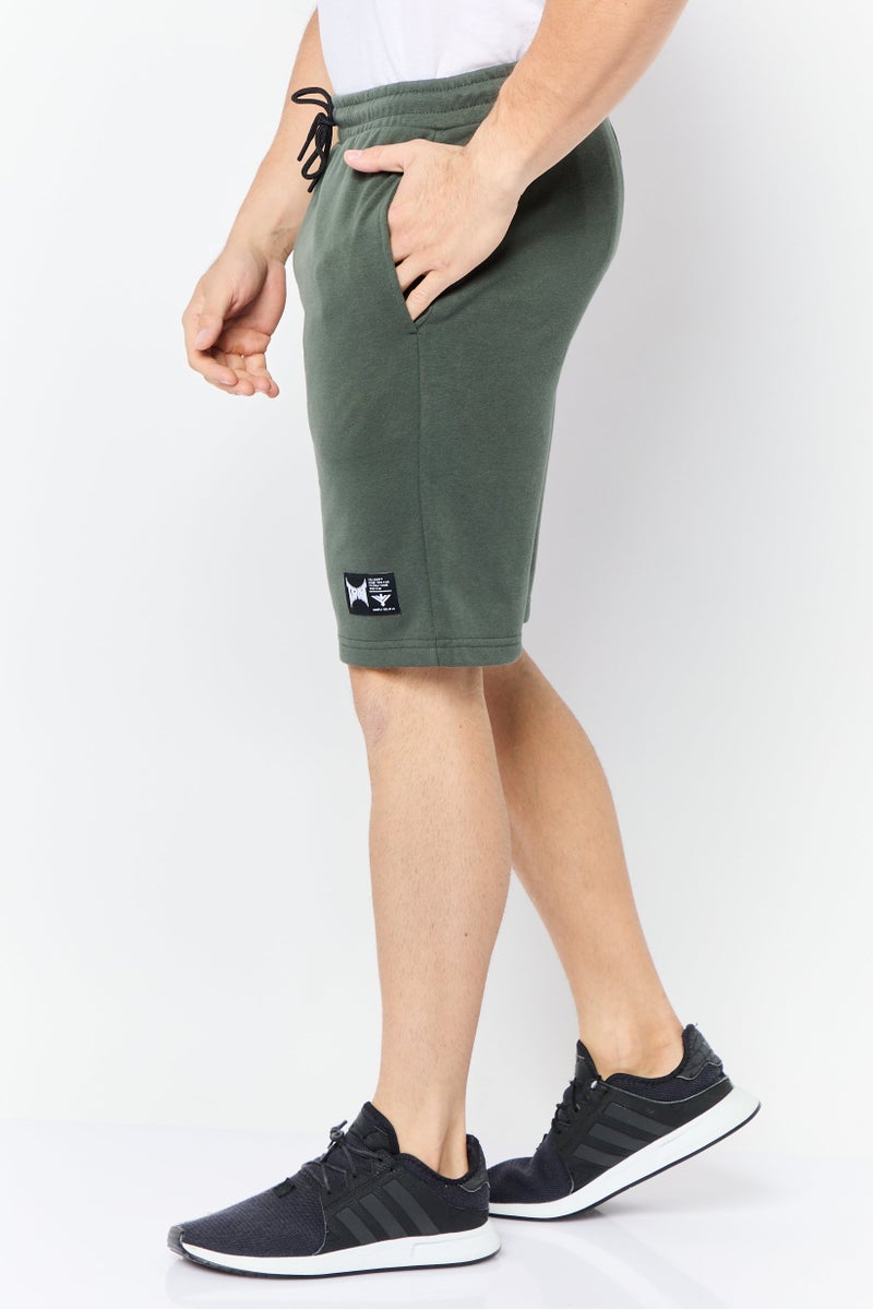 TapouT Men Drawstring Brand Logo Basic Shorts, Dark Grey - Image 4