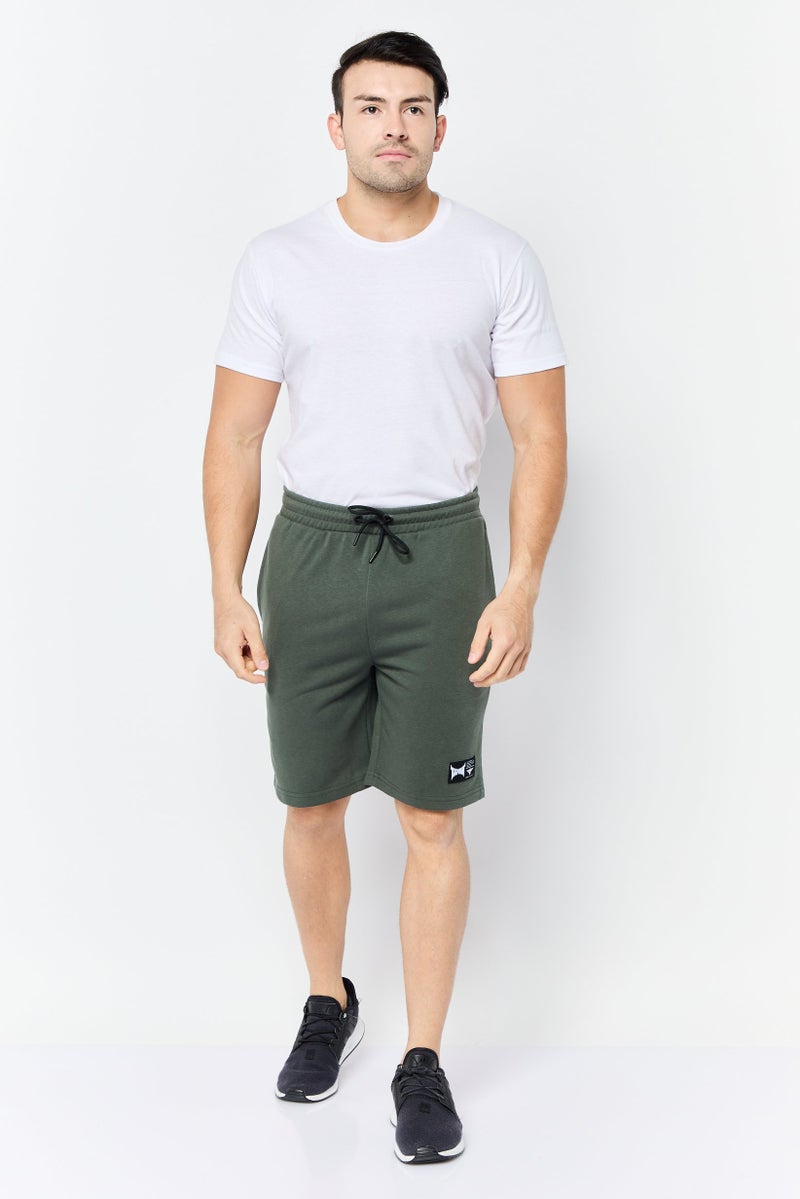 TapouT Men Drawstring Brand Logo Basic Shorts, Dark Grey - Image 2