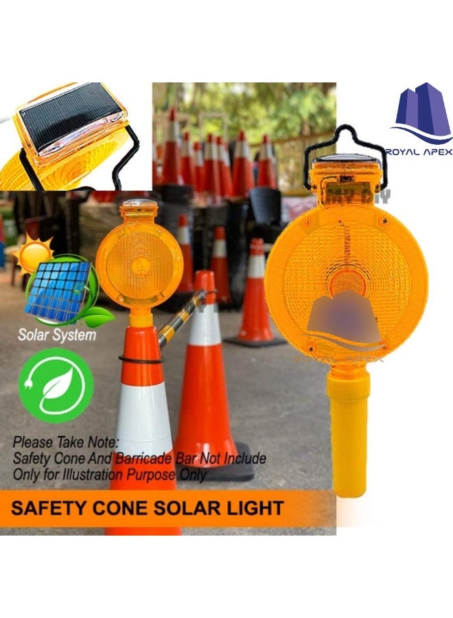 Royal Apex Roadway Safety Solar Warning Flashing Traffic Cone Led Light - Image 4