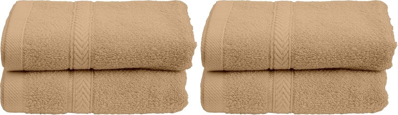 Princess Hotel Linen Klub 2-Piece Hand Towel Set - Premium Cotton Terry, Luxurious Ringspun, 480 GSM Highly Absorbent and Quick Dry for Spa-Like Comfort, Size: 40 x 70 cm, Beige (Pack of 2) - Image 1