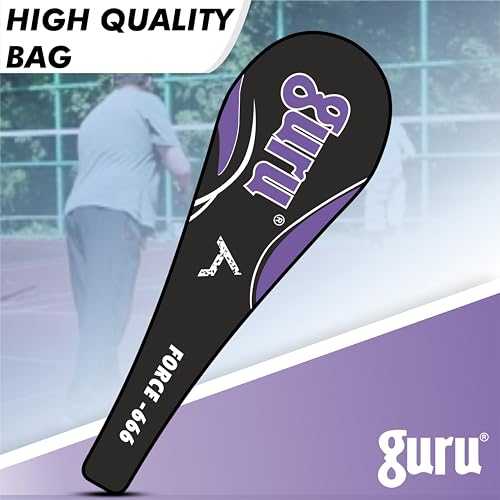 GURU Force-666 Purple Badminton Racket Pack of 1 for Men, Women Boys & Girls with Cover - Image 3