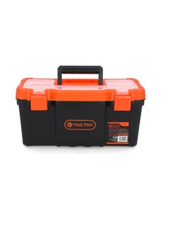 Tactix Plastic Tool Box Orange and Black 40 cm  - Image 1