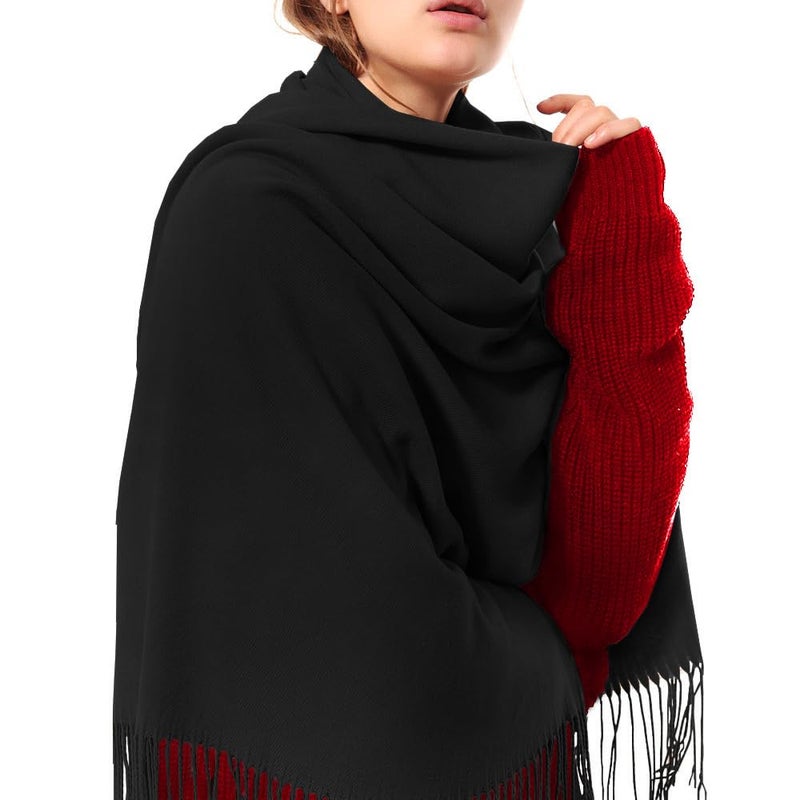 OHAYOMI Womens Thick Oversized Pashmina Shawl Wrap Scarves Soft Winter Warm Blanket