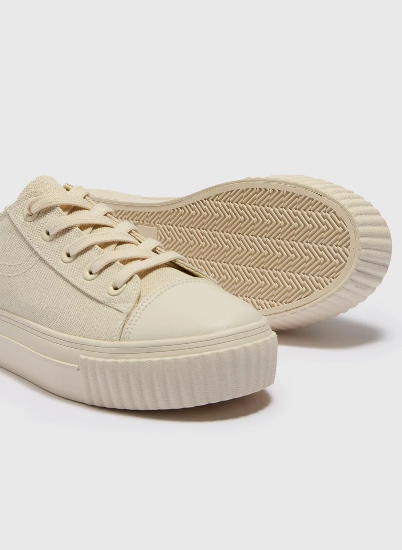 ماتلان Linen Toe Cap Trainers