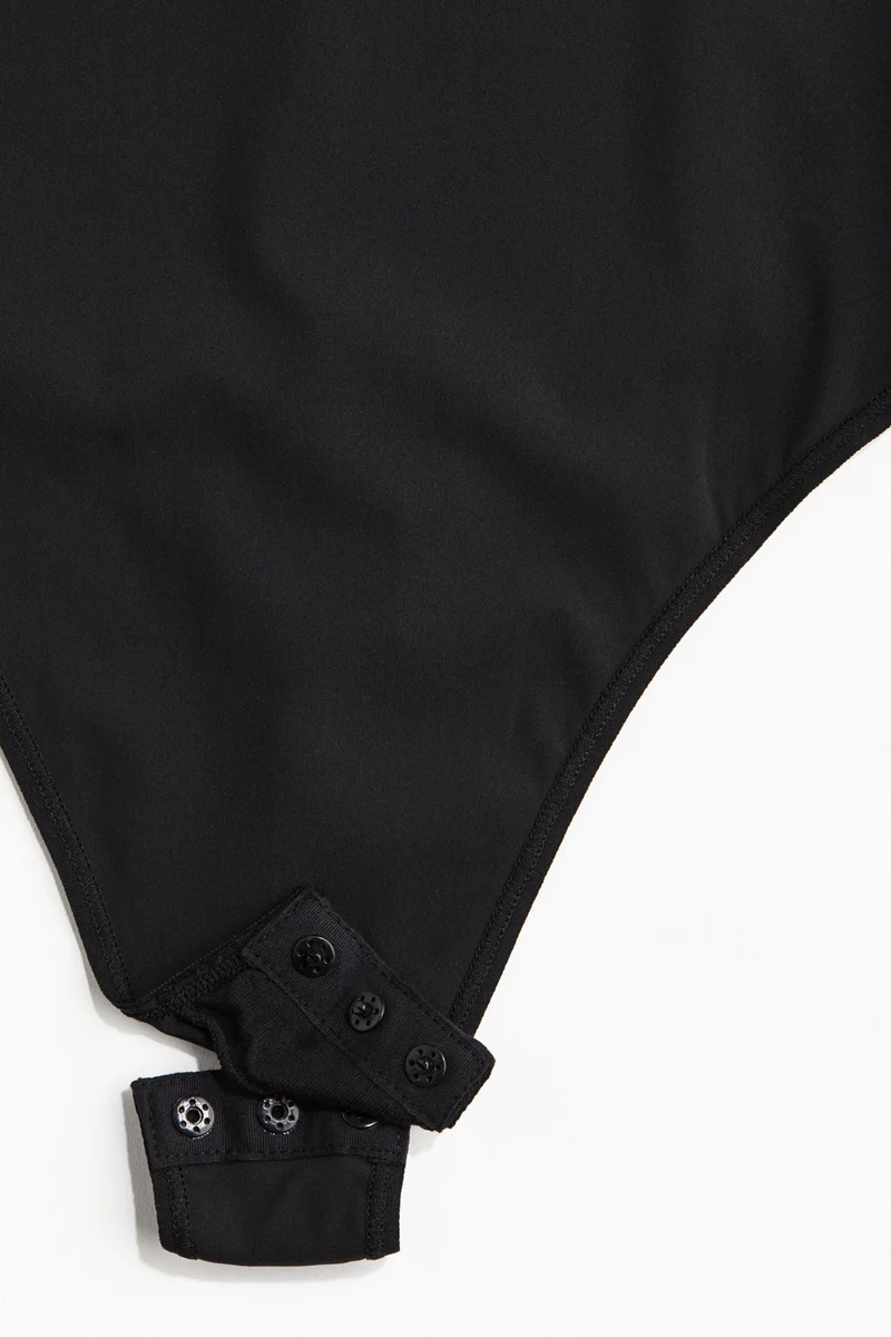 H&M Padded-cup high-neck microfibre thong body