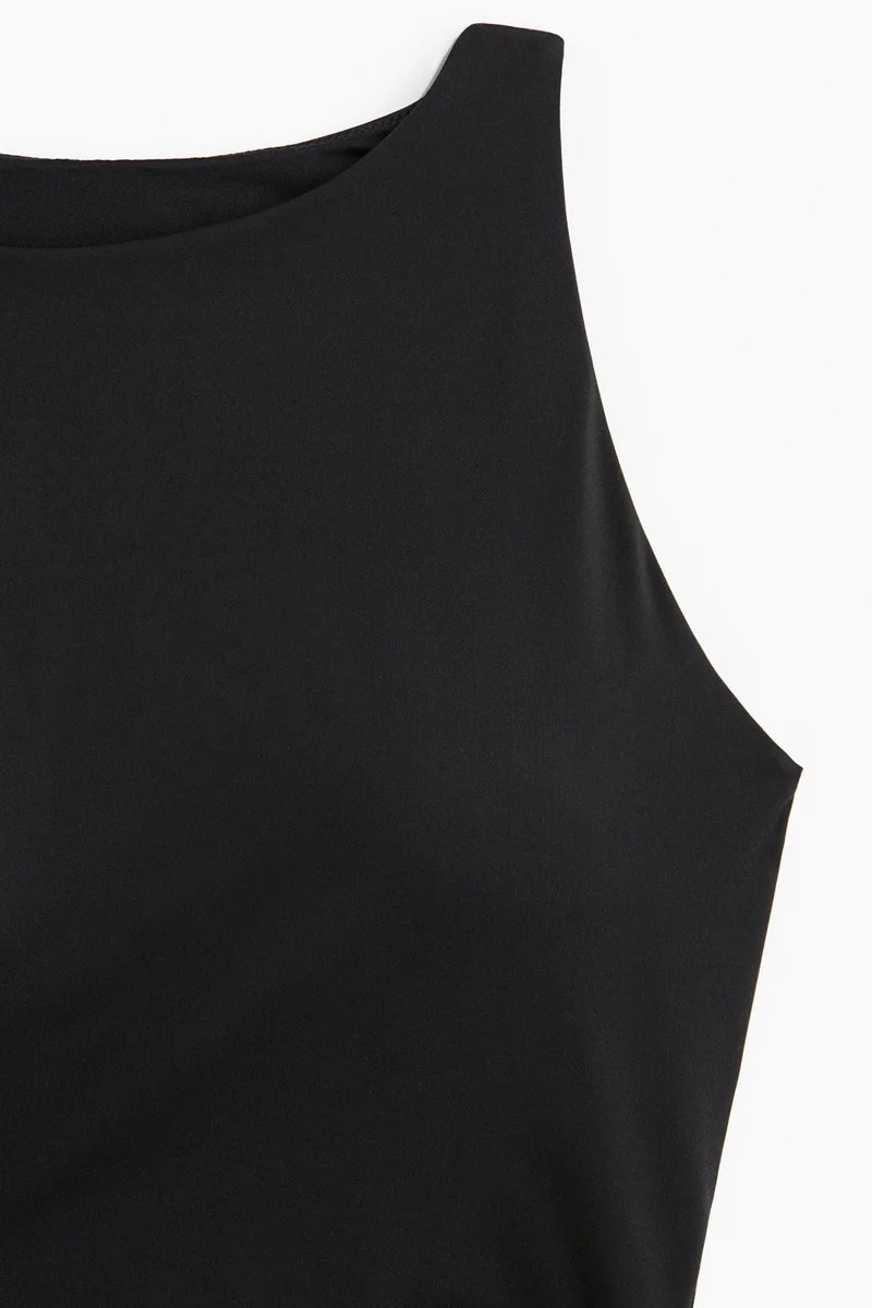 H&M Padded-cup high-neck microfibre thong body