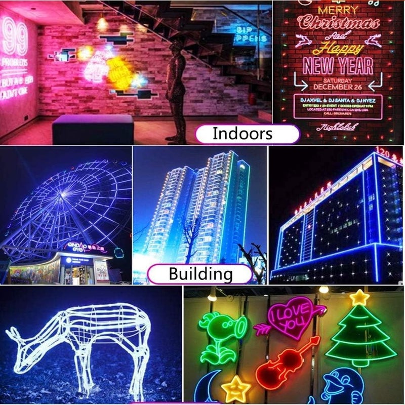 lychee ®3 Ft 1M 1M Neon Glowing Strobing Electroluminescent Robbin El Tape Belt EL Wire Rope with Battery Pack for Cosplay Decoration Bruning Man Festival (3Ft, White) - Image 5