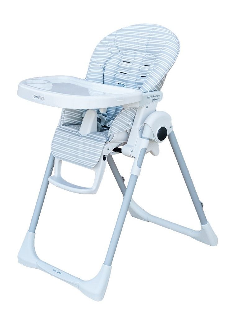 Peg Perego Prima Pappa Follow Me Highchair For Kids Suitable From 0 Months To 3 Years - Linear Grey  - Image 1