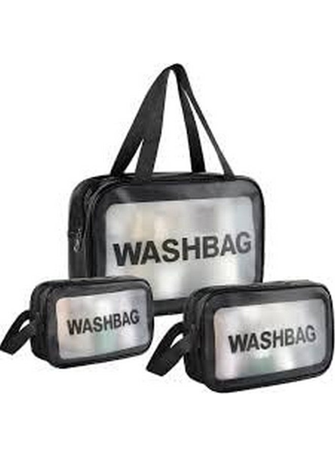 Makeup Travel Pouch, Cosmetic Bag, Travel kit Pouch for Toiletries, Brushes and Cosmetics (Black)