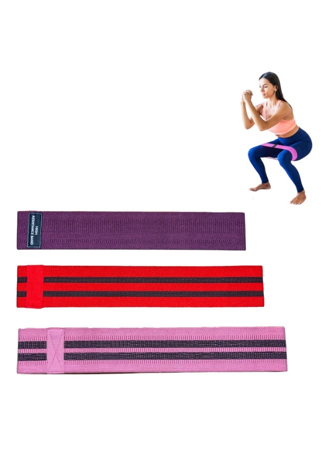 QSHOP QSHOP®Leg Resistance Bands, Wide Resistance Bands Stylish Non-Slip Fabric Nylon Fabric with Training Guide for Women Hip Squat Training  - Image 1