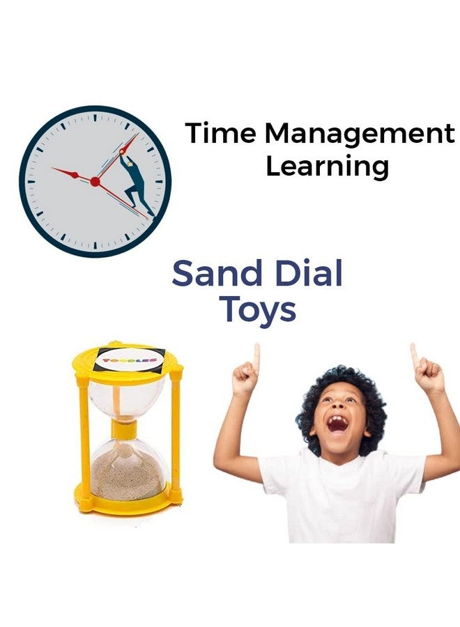 TOODLES Learnings Sand Dial Timer Clock, Sand Timer Watch Hourglass Toy Watch Hourglass Toy for Kids, Multicolor - Image 2