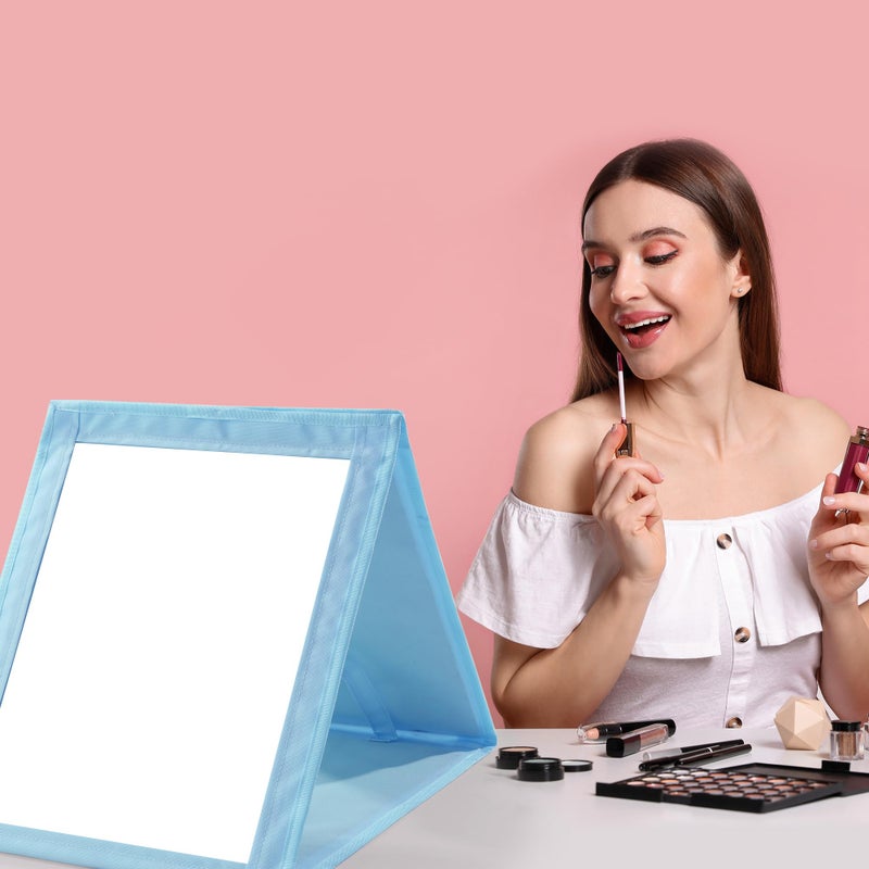 ROYALAY Foldable Full Length Mirror with Handle - 47 * 13in Portable Travel & Backstage Mirror (Blue) - Image 4