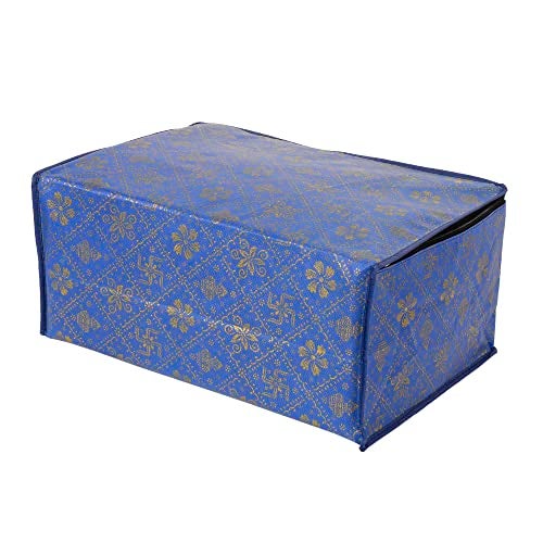 Perpetual Saree Organizer For Wardrobe -Large Size Foldable Saree Covers With Zip, Multipurpose Storage Bag For Suit, Lehanga, Dress Packing With Transparent Window Pack of 3 Pcs. (3o) - Image 3