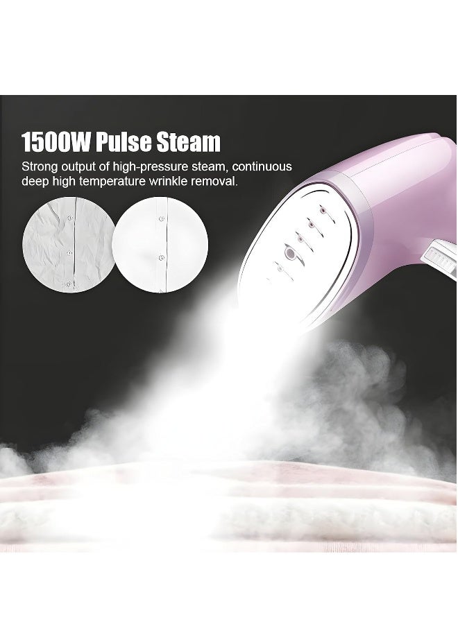 NIBEMINENT Portable Clothes Steamer, 1500W Garment Steamer, Fast Heat-Up Steam Iron with 350ML Large Detachable Water Tank, Lightweight Travel Steamer, Travel Iron for Fabrics and Clothes  - Image 4