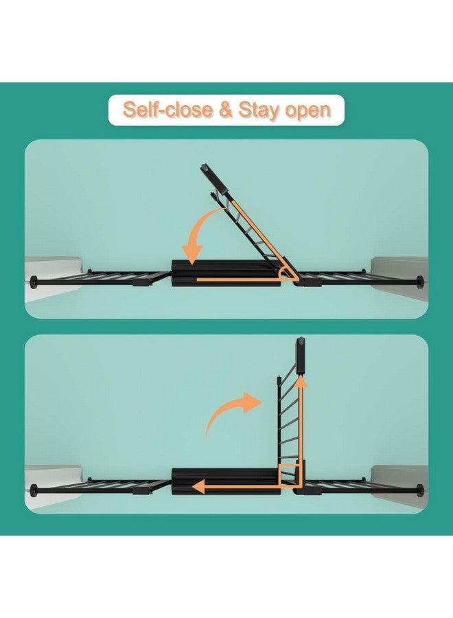 Fairy Baby 22.8"-25.5" Narrow Baby Gate for Stair, Pressure Mounted Auto-Close Pet Gate for Small Walk Thru and Doorways, Safety Child Gate No Drilling, No Extensions, Black - Image 5