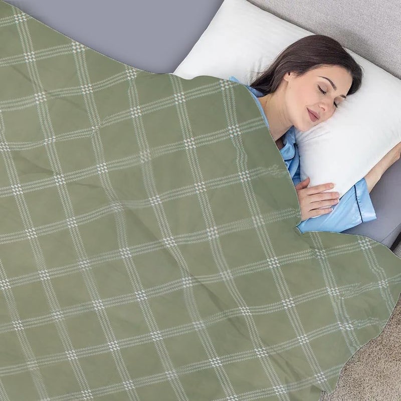 RD TREND Glace Cotton Duvet Cover for Single Bed with Zipper, Duvet Cover II Razai Cover II Quilt Cover Single Bed 60 x 90 Inches (Lines-Green) - Image 2