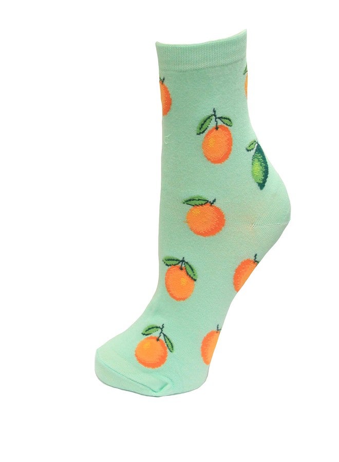Hot Sox Citrus Socks, Mint, 1 Pair, Women Shoe 4-10