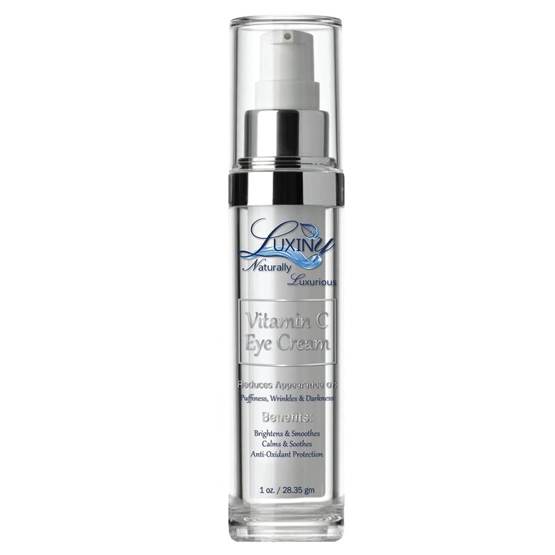 Vitamin C Under Eye Cream for Dark Circles and Puffiness Anti Aging Enriched Retinol Eye Cream to Reduce Eye Bags Fine Line and Wrinkles with Aloe Vera  Cocoa Butter 1oz