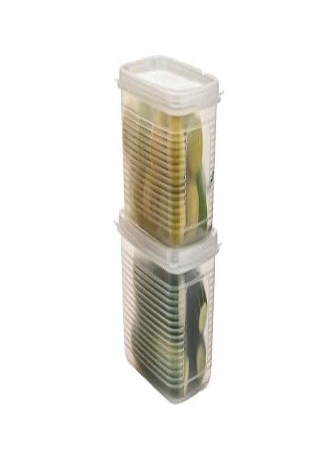 SORATH BPA-Free Plastic Food Storage Containers with Lids Stackable Airtight Boxes for Fridge & Freezer Reusable Organizer Bins for Fruits, Vegetables, Meal Prep & Leftovers (2) - Image 1