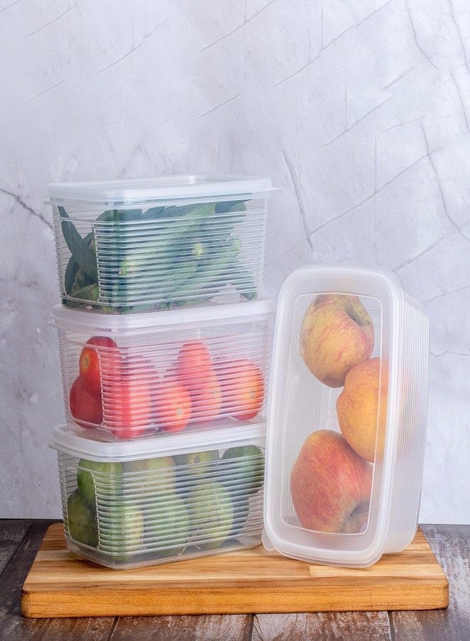 SORATH BPA-Free Plastic Food Storage Containers with Lids Stackable Airtight Boxes for Fridge & Freezer Reusable Organizer Bins for Fruits, Vegetables, Meal Prep & Leftovers (2) - Image 3